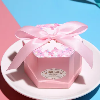 Гореща 2019 2019 Newst звездното небе кутия шоколадови бонбони с панделки за сватба полза на подаръчни кутии подаръчни пакети за душата на детето на партията захар калъф 10 бр.