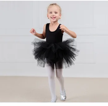 Детски дрехи 2020 Girls New Dance Ballet Summer Sleeveless Puff Dress
